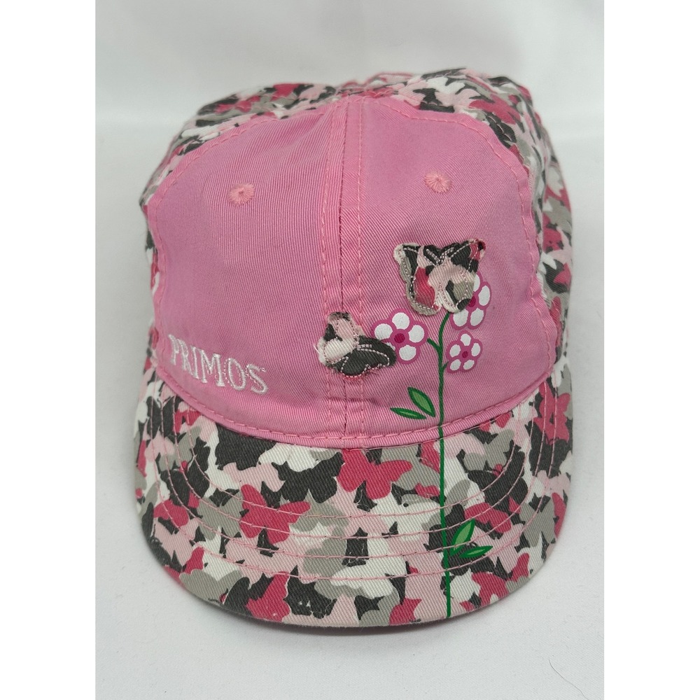 Primos Butterfly Camo Baseball Cap Kids One Size Pink Hunting Floral Embroidery